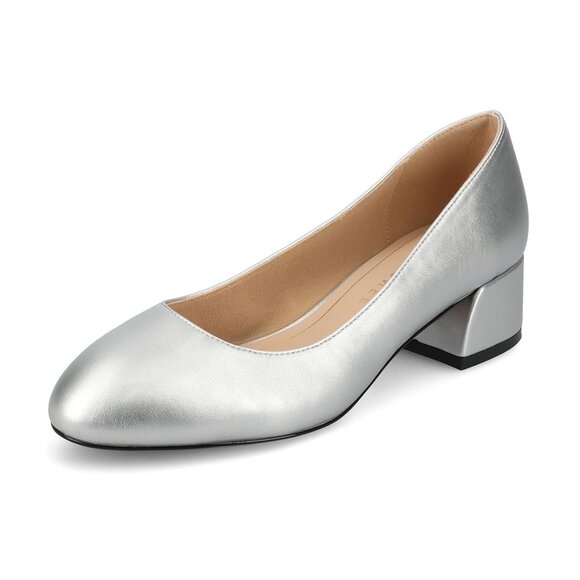 NiB Journee Women's Saarii Pump Evening Heels Silver Size 8.5 M $80 RY1298 - Picture 1 of 4